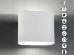 Akku Außenleuchte MAGNETIC Weiß mit Bewegungsmelder, Breite 10cm