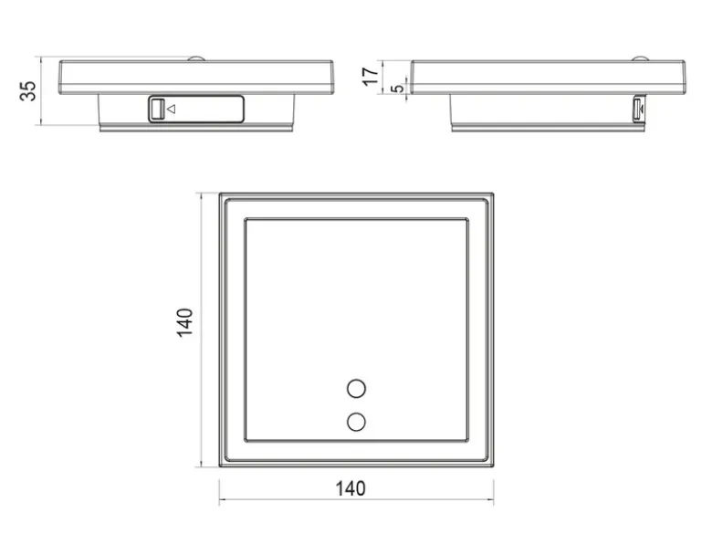 Akku Außenwandleuchte FORTALEZA mit Bewegungsmelder USB aufladbar H: 14cm