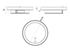 Akku Außenwandleuchte FORTALEZA mit Bewegungsmelder USB aufladbar Ø 14cm
