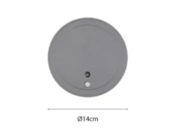 Akku Außenwandleuchte FORTALEZA mit Bewegungsmelder USB aufladbar Ø 14cm