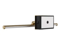 Akku Bilderlampe Messing kabellos zum Kleben, Breite 40cm