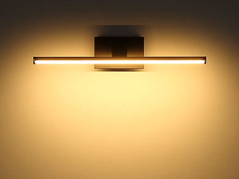 Akku Bilderlampe Messing kabellos zum Kleben, Breite 40cm