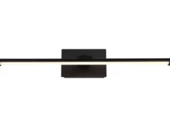 Akku Bilderlampe Schwarz kabellos zum Kleben, Breite 40cm