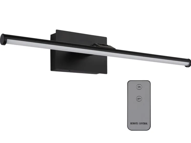 Akku Bilderlampe Schwarz kabellos zum Kleben, Breite 40cm