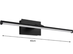 Akku Bilderleuchte JAIME I Schwarz kabellos zum Kleben, Breite 40cm