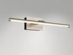 Akku Bilderleuchte JAIME I Silber kabellos zum Kleben, Breite 40cm