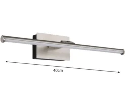 Akku Bilderleuchte JAIME I Silber kabellos zum Kleben, Breite 40cm