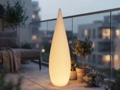 Akku Bodenlampe PALMAS per USB aufladbar für Innen & Außen, Höhe 120cm