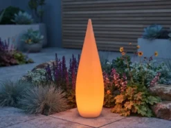 Akku Bodenlampe PALMAS per USB aufladbar für Innen & Außen, Höhe 80cm