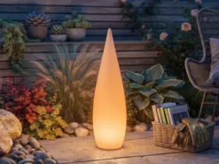 Akku Bodenlampe PALMAS per USB aufladbar für Innen & Außen, Höhe 80cm