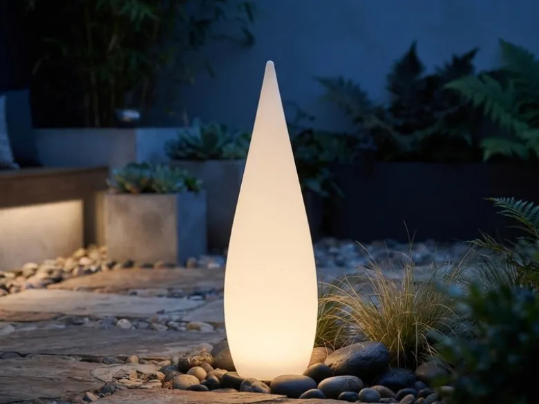 Akku Bodenlampe PALMAS per USB aufladbar für Innen & Außen, Höhe 80cm