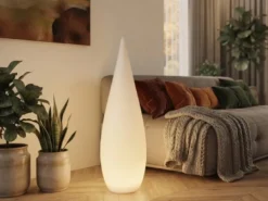 Akku Bodenlampe PALMAS per USB aufladbar für Innen & Außen, Höhe 80cm