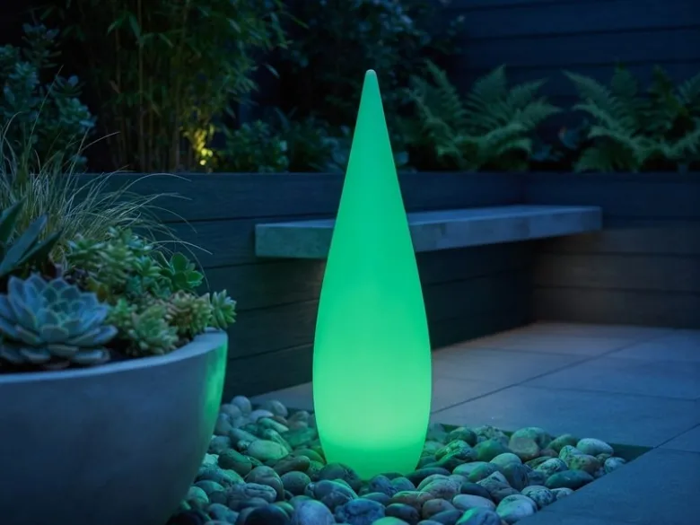Akku Bodenlampe PALMAS per USB aufladbar für Innen & Außen, Höhe 80cm