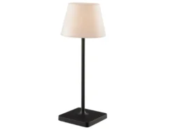 Akku LED Outdoor Tischleuchte JAMMIN Schwarz, Dimmbar Höhe 39cm