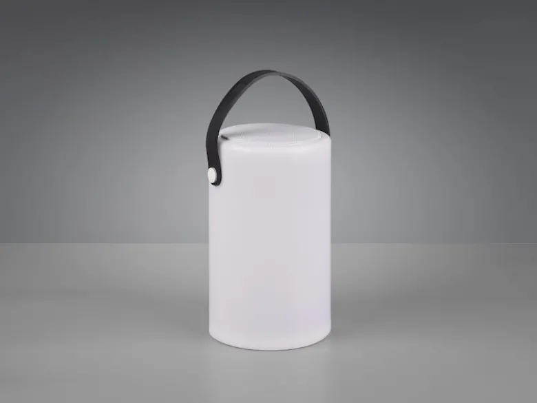 Akku LED Tischleuchte BERMUDA mit RGB & Bluetooth Lautsprecher, H: 21cm