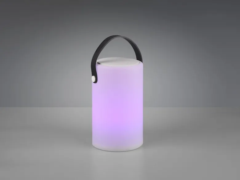 Akku LED Tischleuchte BERMUDA mit RGB & Bluetooth Lautsprecher, H: 21cm