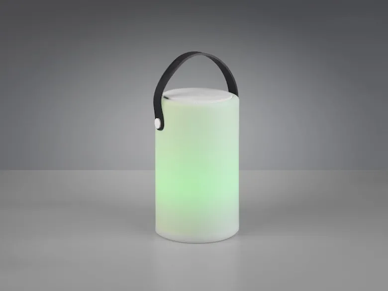 Akku LED Tischleuchte BERMUDA mit RGB & Bluetooth Lautsprecher, H: 21cm