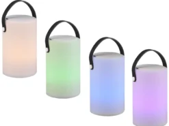 Akku LED Tischleuchte BERMUDA mit RGB & Bluetooth Lautsprecher, H: 21cm
