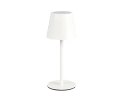 Akku LED Tischleuchte DIAZ kabellos für Innen & Außen, Weiß - 21cm klein