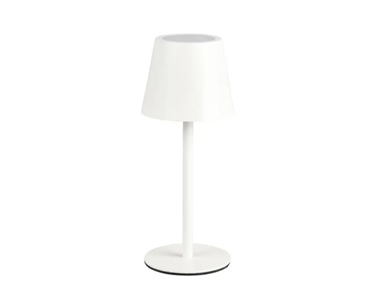 Akku LED Tischleuchte DIAZ kabellos für Innen & Außen, Weiß - 21cm klein