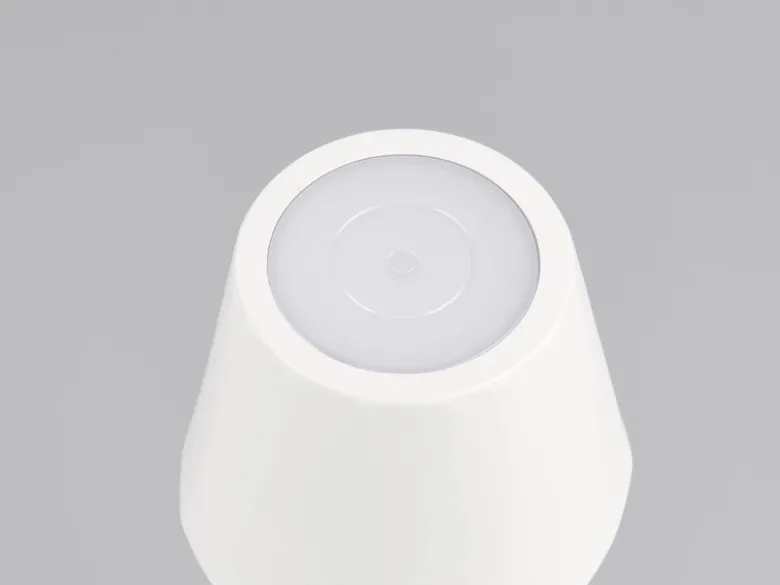 Akku LED Tischleuchte DIAZ kabellos für Innen & Außen, Weiß - 21cm klein