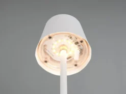 Akku LED Tischleuchte DIAZ kabellos für Innen & Außen, Weiß - 21cm klein