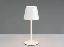 Akku LED Tischleuchte DIAZ kabellos für Innen & Außen, Weiß - 21cm klein