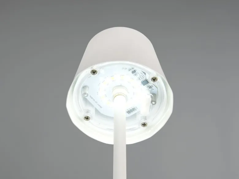 Akku LED Tischleuchte DIAZ kabellos für Innen & Außen, Weiß - 21cm klein