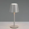 Akku LED Tischleuchte DIAZ kabellos für Innen & Außen, Grau - 21cm klein