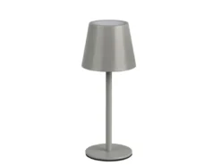 Akku LED Tischleuchte DIAZ kabellos für Innen & Außen, Grau - 21cm klein