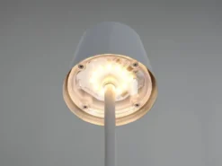 Akku LED Tischleuchte DIAZ kabellos für Innen & Außen, Grau - 21cm klein