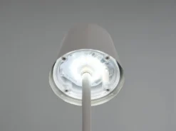 Akku LED Tischleuchte DIAZ kabellos für Innen & Außen, Grau - 21cm klein