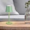 Akku LED Tischleuchte DIAZ kabellos für Innen & Außen, Grün - 21cm klein