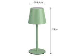 Akku LED Tischleuchte DIAZ kabellos für Innen & Außen, Grün - 21cm klein