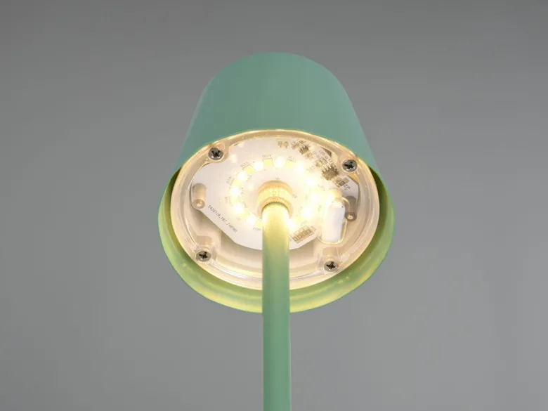 Akku LED Tischleuchte DIAZ kabellos für Innen & Außen, Grün - 21cm klein