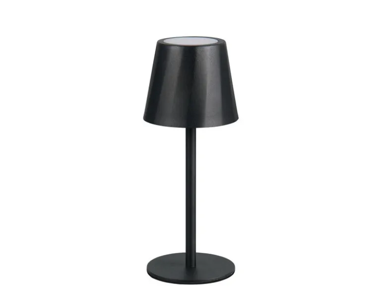 Akku LED Tischleuchte DIAZ kabellos für Innen & Außen, Schwarz - 21cm klein