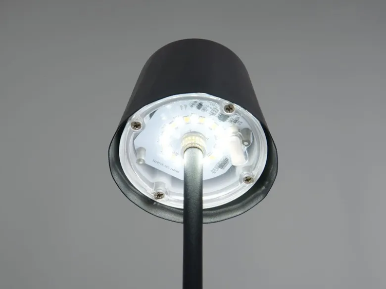 Akku LED Tischleuchte DIAZ kabellos für Innen & Außen, Schwarz - 21cm klein