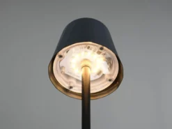 Akku LED Tischleuchte DIAZ kabellos für Innen & Außen, Schwarz - 21cm klein