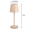 Akku LED Tischleuchte DIAZ kabellos für Innen & Außen, Beige - 21cm klein