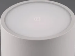 Akku LED Tischleuchte FERNANDEZ kabellos für Innen & Außen, Grau - H: 38cm
