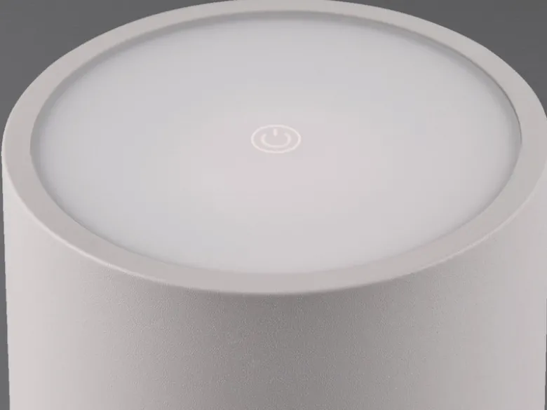 Akku LED Tischleuchte FERNANDEZ kabellos für Innen & Außen, Grau - H: 38cm