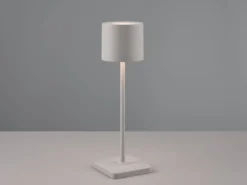 Akku LED Tischleuchte FERNANDEZ kabellos für Innen & Außen, Grau - H: 38cm