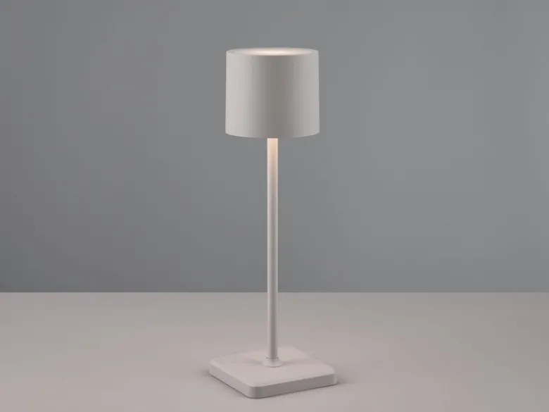 Akku LED Tischleuchte FERNANDEZ kabellos für Innen & Außen, Grau - H: 38cm