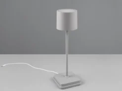 Akku LED Tischleuchte FERNANDEZ kabellos für Innen & Außen, Grau - H: 38cm