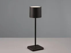 Akku LED Tischleuchte FERNANDEZ kabellos für Innen & Außen, Schwarz - H: 38cm