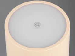 Akku LED Tischleuchte FERNANDEZ kabellos für Innen & Außen, Beige - H: 38cm