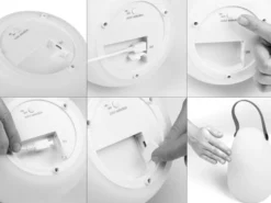 Akku LED Tischleuchte für außen & innen mit Farbwechsel, H: 21cm
