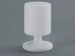Akku LED Tischleuchte LORA per USB aufladbar, Weiß Höhe 20cm