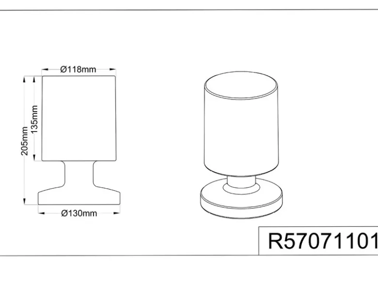 Akku LED Tischleuchte LORA per USB aufladbar, Weiß Höhe 20cm