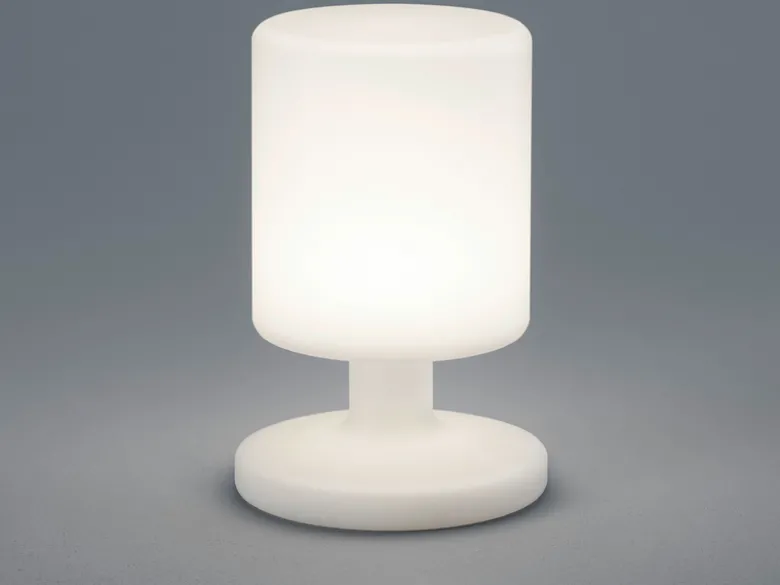 Akku LED Tischleuchte LORA per USB aufladbar, Weiß Höhe 20cm